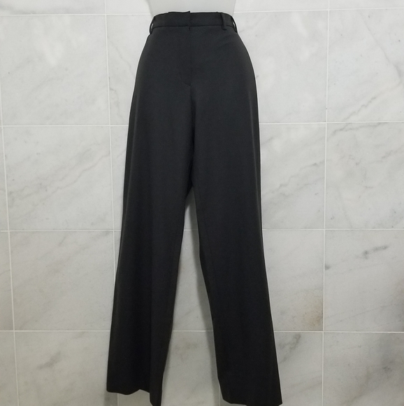 Jil Sander Grey Virgin Wool Wide Leg Pants High Rise 40 - Picture 10 of 11